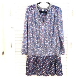 GAP floral boho tunic with pleated skirt